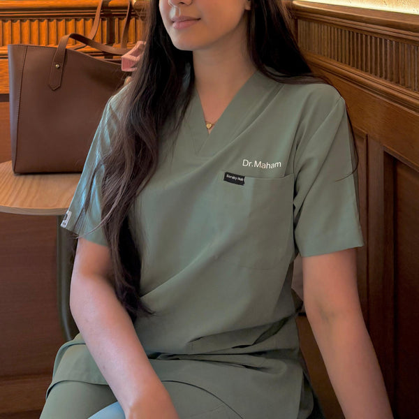 Midnight Sage Green Scrubs