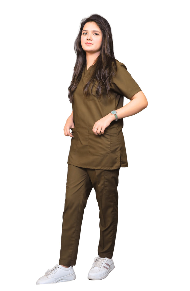 Medical professional wearing ScrubyHub Green Cotton Scrub with comfortable fit
