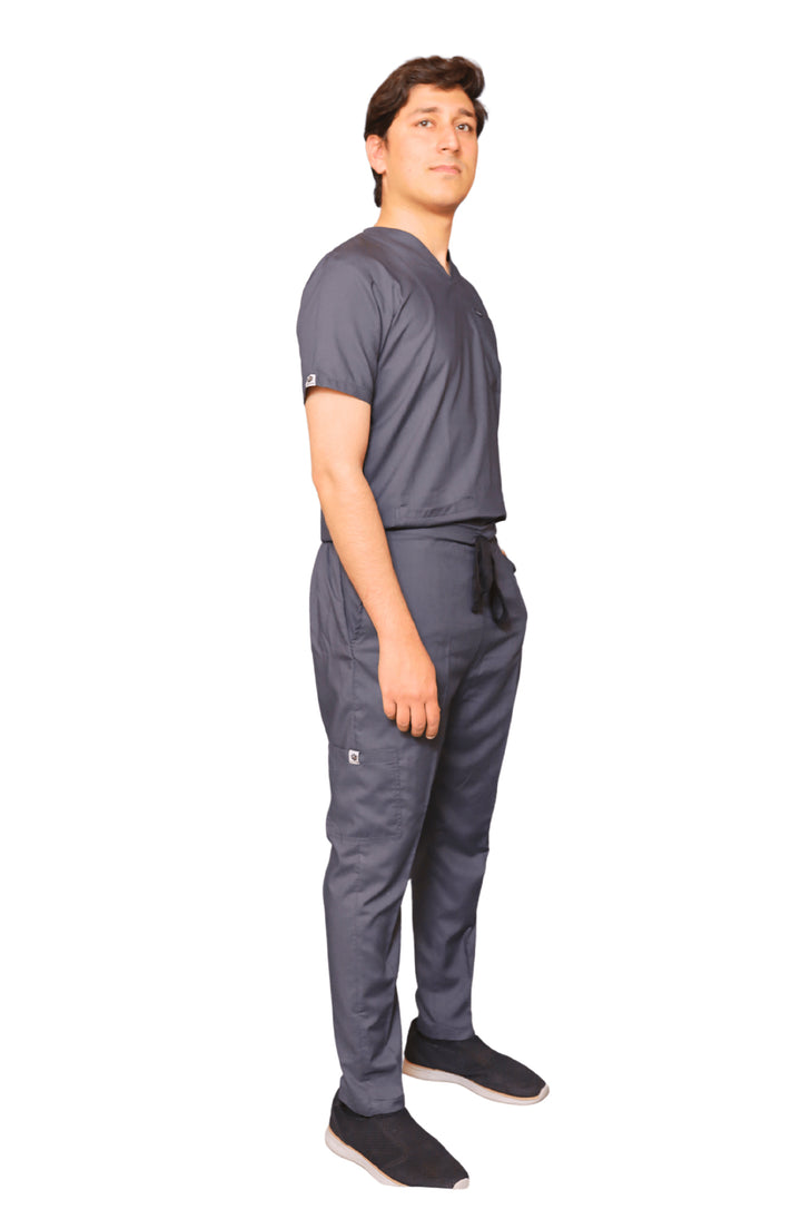Side view of male Doctor in breathable green scrub from ScrubyHub
